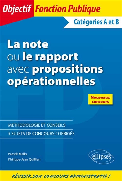 note ou le rapport avec propositions opérationnelles (La) - 