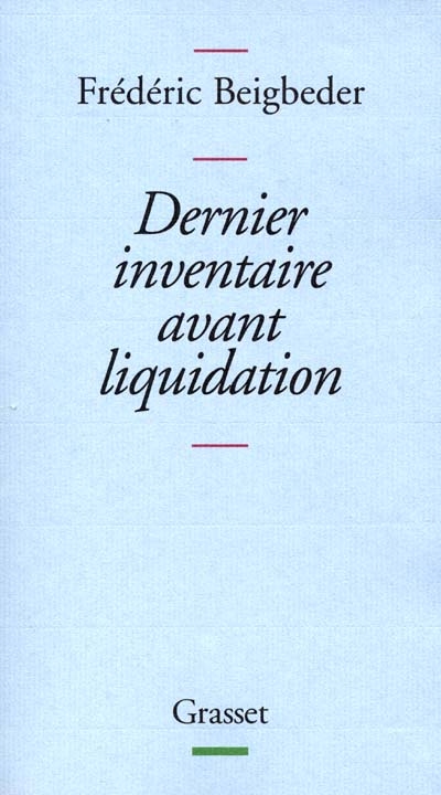 Dernier inventaire avant liquidation - 