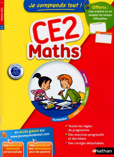 Je comprends tout ! maths CE2, 8-9 ans - 