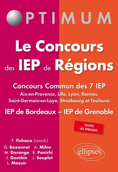 concours des IEP de régions (Le) - 