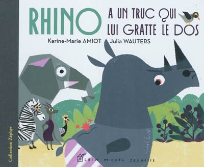 Rhino a un truc qui lui gratte le dos - 