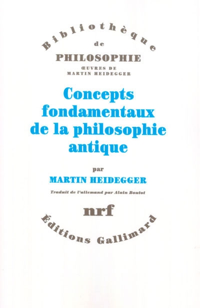 Concepts fondamentaux de la philosophie antique - 