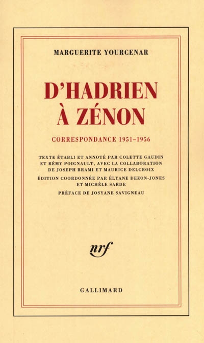 D'Hadrien à Zénon : correspondance 1951-1956 - 