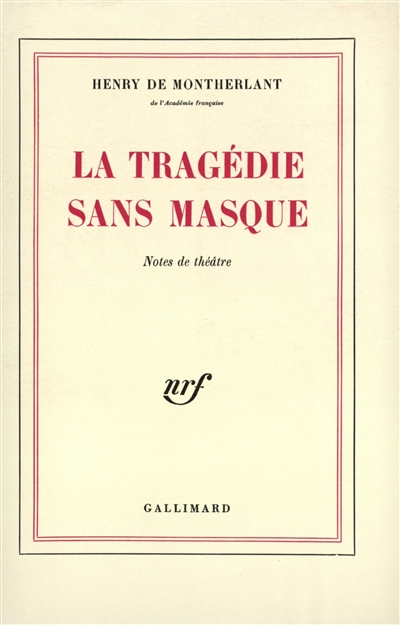 tragédie sans masque (La) - 