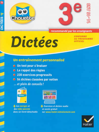 Dictées 3e, 14-15 ans - 