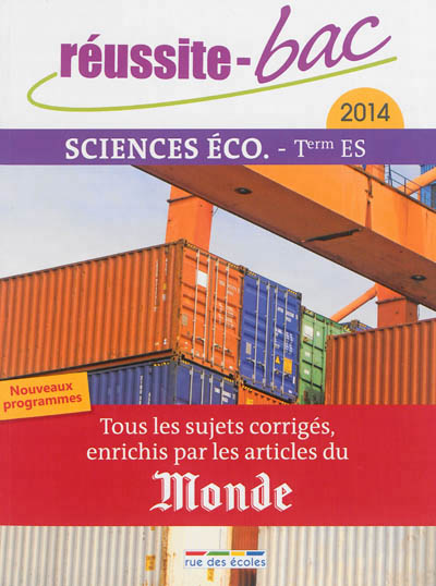 Sciences éco terminale ES - 