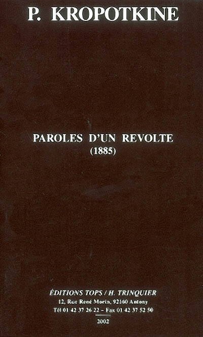 Paroles d'un révolté - 