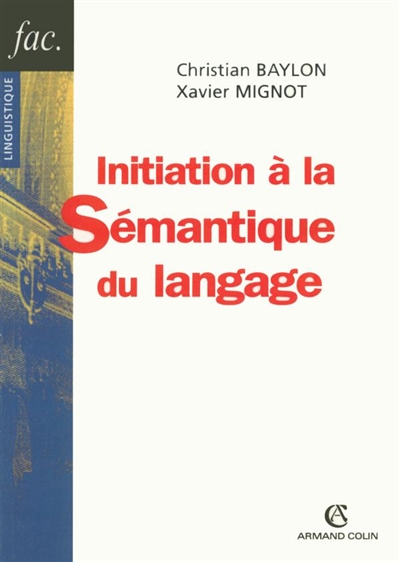 Initiation à la sémantique du langage - 