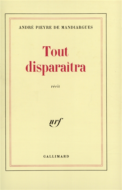 Tout disparaîtra - 