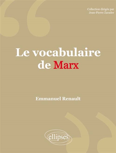 vocabulaire de Marx (Le) - 