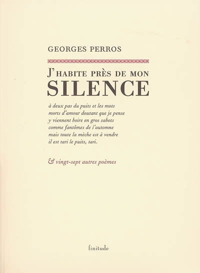 J'habite près de mon silence - 