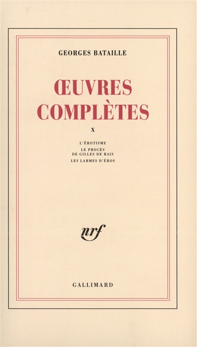 Oeuvres complètes 10 - 