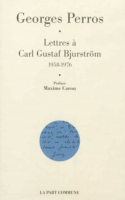 Lettres à Carl Gustaf Bjurström - 