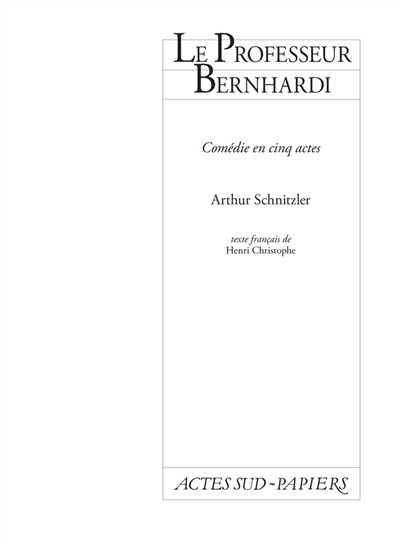 professeur Bernhardi (Le) - 