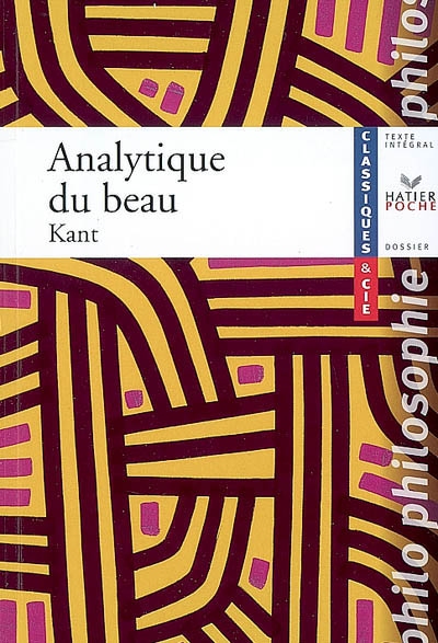 Analytique du beau - 