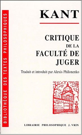 Critique de la faculté de juger - 