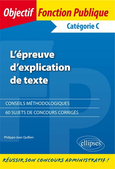 épreuve d'explication de texte (L') - 