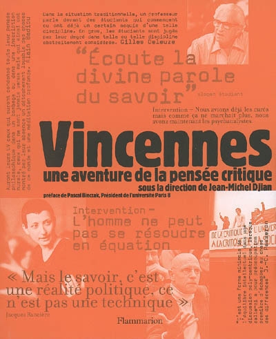 Vincennes, une aventure de la pensée critique - 