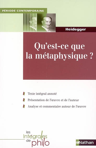 Qu'est-ce que la métaphysique ? - 