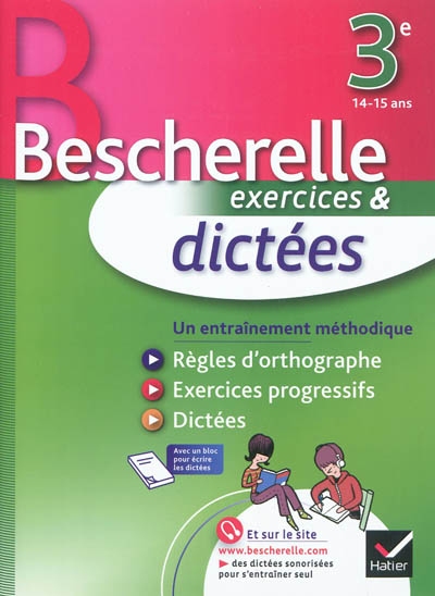 Exercices & dictées 3e, 14-15 ans - 