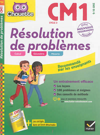 Résolution de problèmes CM1 cycle 3, 9-10 ans - 