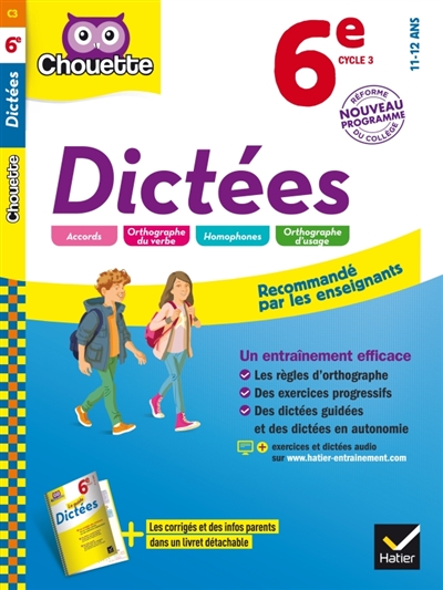 Dictées 6e cycle 3, 11-12 ans - 