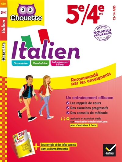 Italien 5e-4e LV2, 12-14 ans - 