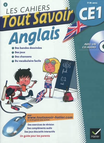 cahiers tout savoir anglais, CE1, 7-8 ans (Les) - 