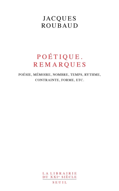 Poétiques, remarques - 