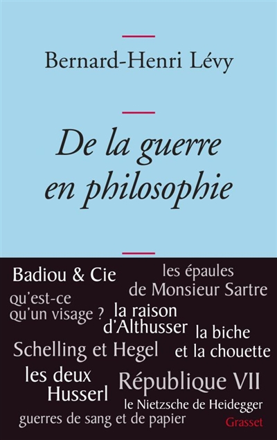 De la guerre en philosophie - 