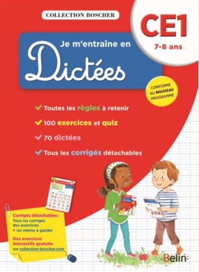 Je m'entraîne en dictées, CE1 7-8 ans - 