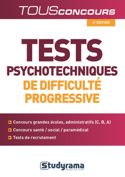 Tests psychotechniques de difficulté progressive - 