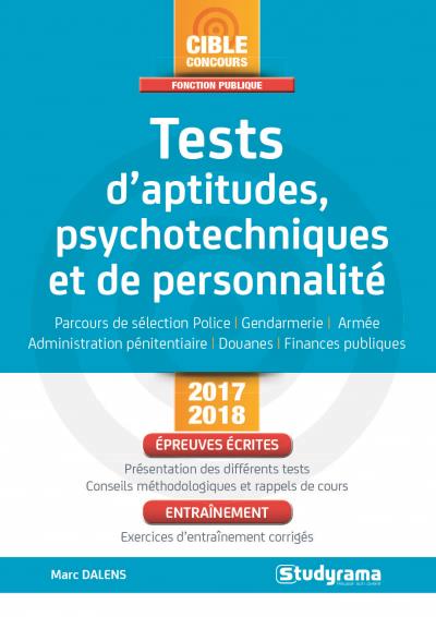 Tests d'aptitudes, psychotechniques et de personnalité - 