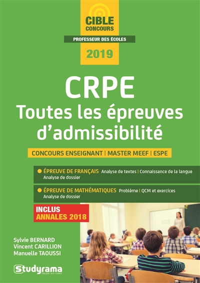 CRPE, toutes les épreuves d'admissibilité - 