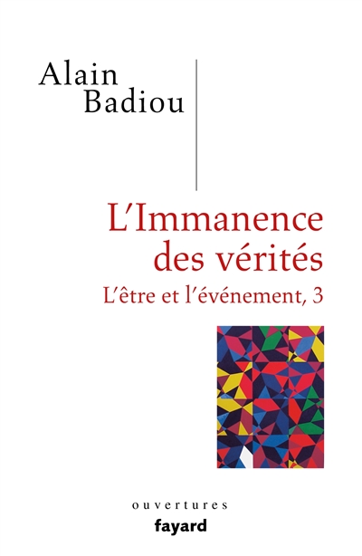 L'immanence des vérités - 