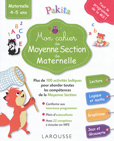 Mon cahier de moyenne section de maternelle - 