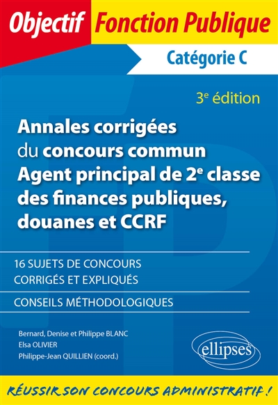 Annales corrigées du concours commun agent principal de 2e classe des…