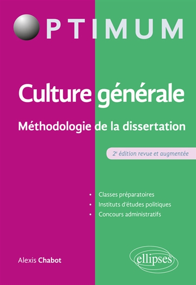 Culture générale, méthodologie de la dissertation - 