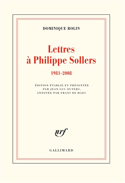 Lettres à Philippe Sollers - 