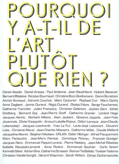 Pourquoi y a-t-il de l'art plutôt que rien ? - 