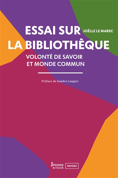 Essai sur la bibliothèque - 