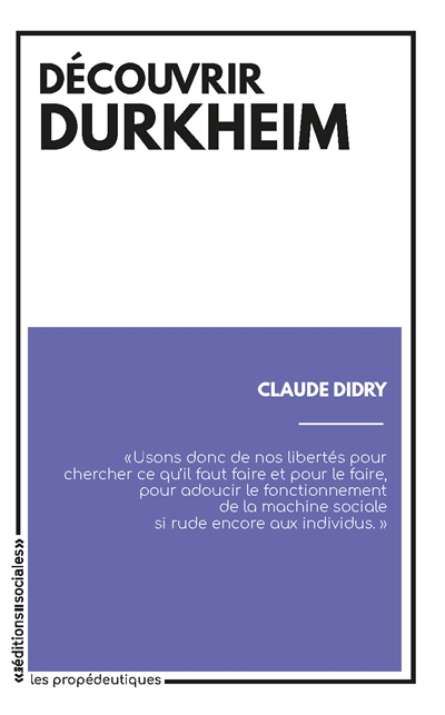 Découvrir Durkheim - 