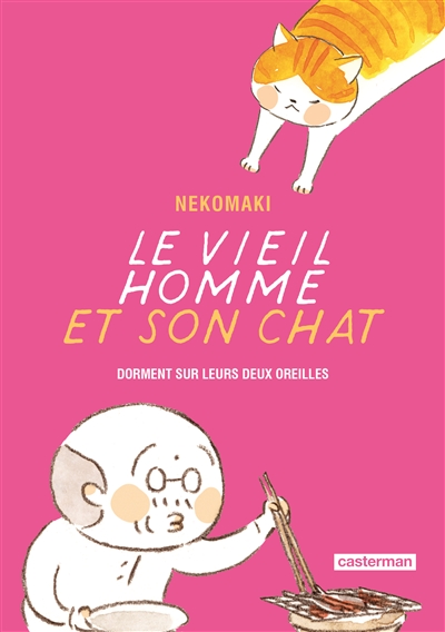 Le vieil homme et son chat dorment sur leurs deux oreilles - 