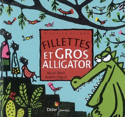 Fillettes et gros alligator - 