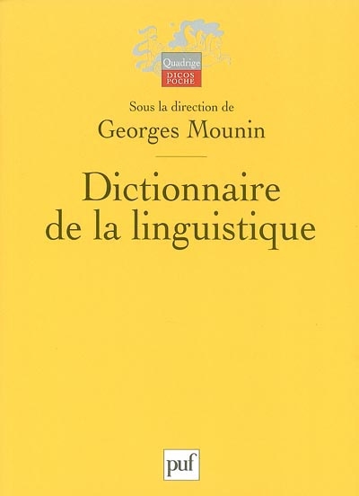 Dictionnaire de la linguistique - 