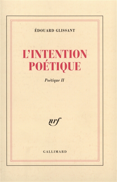 intention poétique (L') - 